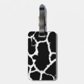 白黒の動物模様 ラゲッジタグ (裏面縦)