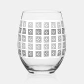 白黒の化粧用ワイングラス ステムなしワイングラス (右)