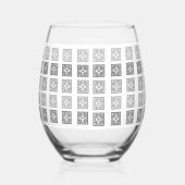 白黒の化粧用ワイングラス ステムなしワイングラス (左)