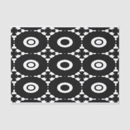 白黒の十字と円のティッシュペーパー 薄葉紙