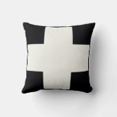 白黒の十字 クッション (裏面)