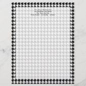 白黒の千鳥格子のファッションデザイナ レターヘッド (正面)