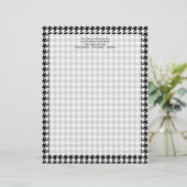 白黒の千鳥格子のファッションデザイナ レターヘッド (スタンド正面)