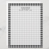 白黒の千鳥格子のファッションデザイナ レターヘッド (正面/裏面)