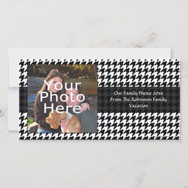 白黒の千鳥格子のファッション (正面)