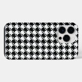 白黒の千鳥格子模様 iPhoneケース (裏面横)
