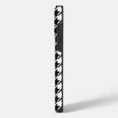 白黒の千鳥格子模様 iPhoneケース (左側面)