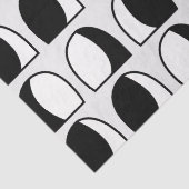 白黒の半円ジオメトリ 薄葉紙 (詳細)