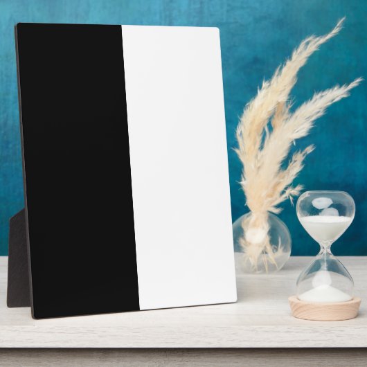 白黒の半分と半分グラフィック フォトプラーク (側面)