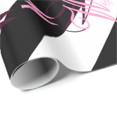 白黒の半分と半分グラフィック ラッピングペーパー (ロールコーナー)