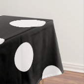 白黒の半色分割の逆水玉模様 テーブルクロス (インサイチュ)