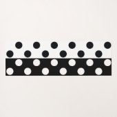 白黒の半色分割の逆水玉模様 ヨガマット (裏面(横))