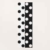 白黒の半色分割の逆水玉模様 ヨガマット (裏面)