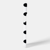 白黒の半色分割の逆水玉模様 Case-Mate iPhoneケース (裏面 / 右)