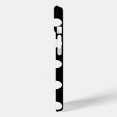 白黒の半色分割の逆水玉模様 Case-Mate iPhoneケース (裏面 / 左)