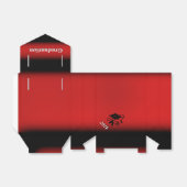 白黒の卒業おパーソナライズされた願いボックス フェイバーボックス (折り畳みなし)