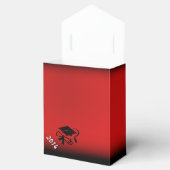 白黒の卒業おパーソナライズされた願いボックス フェイバーボックス (オープン)