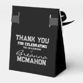 白黒の卒業のお願いボックス フェイバーボックス (裏面サイド)