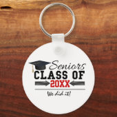 白黒の卒業ギア キーホルダー (正面)