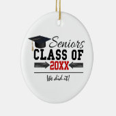 白黒の卒業ギア セラミックオーナメント (右)