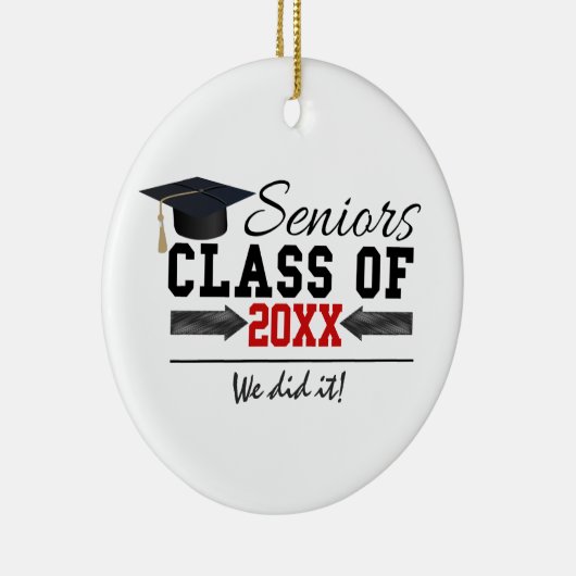 白黒の卒業ギア セラミックオーナメント (右)