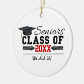 白黒の卒業ギア セラミックオーナメント (左)