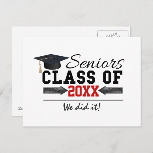 白黒の卒業ギア 案内ポストカード (正面/裏面)