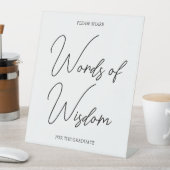 白黒の卒業式卓上看板 台座サイン (インサイチュ)