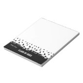 白黒の卒業生のシルエット ノートパッド (回転)