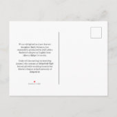 白黒の卒業発表はがき 案内ポストカード (裏面)