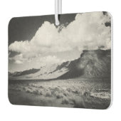 白黒の南西の山の風景の写真 カーエアーフレッシュナー (左)