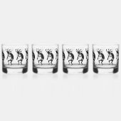 白黒の南西ココペリ缶ガラス ウイスキーグラス (左)