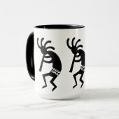 白黒の南西ココペリ マグカップ (正面左)