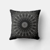 白黒の南西部の枕 クッション (裏面)