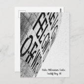 白黒の単語碑文アーキテクチャ ポストカード (正面/裏面)