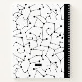 白黒の占星術/天文学をテーマにしたノートブック ノートブック (裏面)