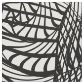 白黒の印象的な抽象芸術プリント ファブリック (クローズアップ)