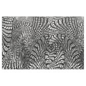 白黒の印象的な抽象芸術プリント ファブリック (ファットクウォーター)