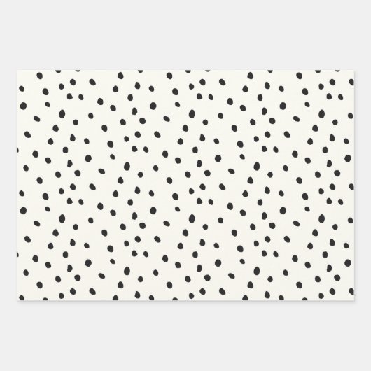 白黒の卵殻の模様 ラッピングペーパーシート (正面2)