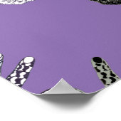 白黒の友情の手 ポスター (角)