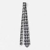 白黒の双方向波パターン ネクタイ (裏面)