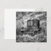 白黒の古い椅子の写真 シーズンカード (正面/裏面)