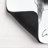 白黒の可愛いビーグル犬と名前をカスタムする マウスパッド (コーナー)