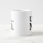 白黒の台本ええと…皮肉おもしろいなし ジャンボコーヒーマグカップ (正面)