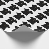 白黒の司祭または牧師の制服 ラッピングペーパー (角)