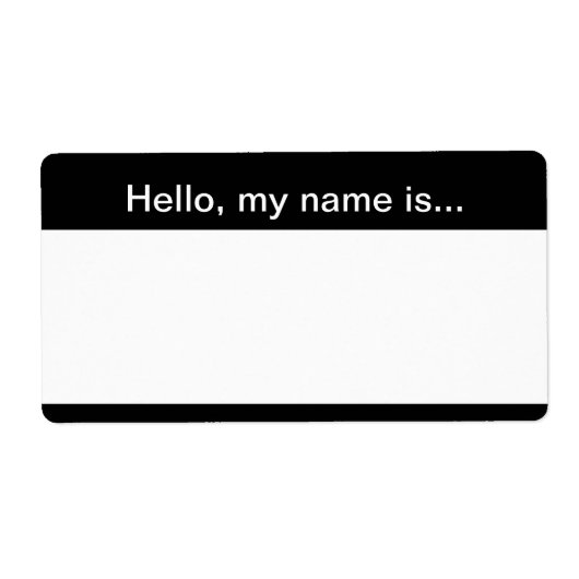 白黒の名企業の前タグ – ラベル (正面)