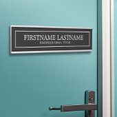 白黒の名伝統的前縁ど名のタイトル サインプレート