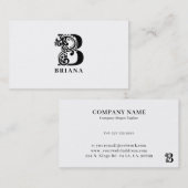 白黒の名刺に含まれる高級ロゴB 名刺 (正面/裏面)