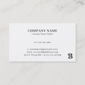 白黒の名刺に含まれる高級ロゴB 名刺 (裏面)