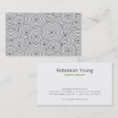 白黒の名刺の光学円 名刺 (正面/裏面)